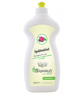 Detergent pentru vase cu aroma de trandafir salbatic si roinita BioHAUS® Detergent pentru vase cu aroma de trandafir salbatic si roinita BioHAUS®