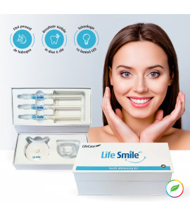 Kit pentru albirea dintilor, Life Smile, cu lumina LED, Life Care® Kit pentru albirea dintilor, Life Smile, cu lumina LED, Life Care®